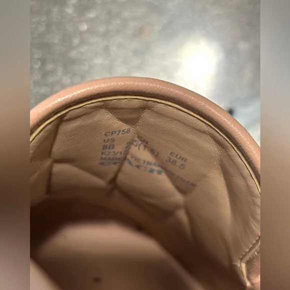 COACH Leah Leather Platform Loafers Womens 8 Lug Sole Blush Pink Slip On Shoes - Picture 6 of 7